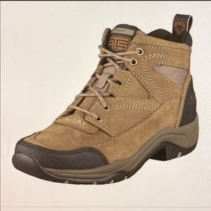 Ariat Taupe Terrain Leather Hiking Boots Ankle